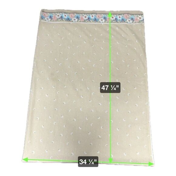 Vintage 1970s Pansy Tan Floral Set Twin 2 Pillowcases Fitted Flat Sheet Pansies - Picture 11 of 16